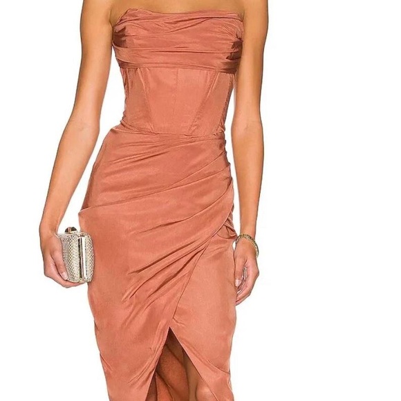 NWT Bardot Jamila Dress Chestnut M - Picture 3 of 6